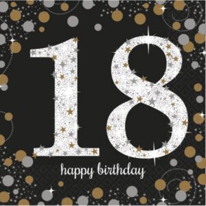 Happy Birthday Gold 18 szalvéta 16 db-os 33*33 cm 