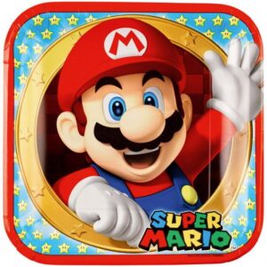 Super Mario papírtányér 8 db-os 23 cm 