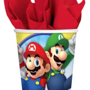 Super Mario papír pohár 8 db-os 250 ml 