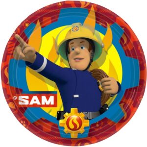 Sam a tűzoltó papírtányér 8 db-os 23 cm 