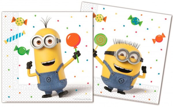 Minions, Minyonok Balloons Party szalvéta 20 db-os 