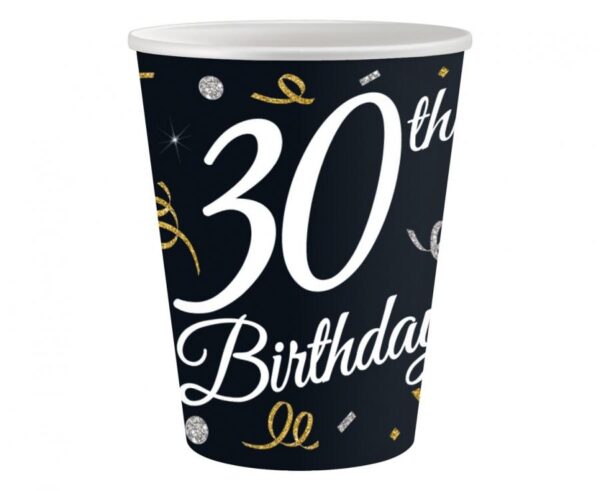 B&C Happy Birthday 30 papír pohár 6 db-os 200 ml 