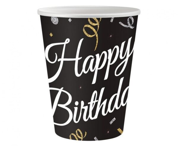 B&C Happy Birthday papír pohár 6 db-os 250 ml 