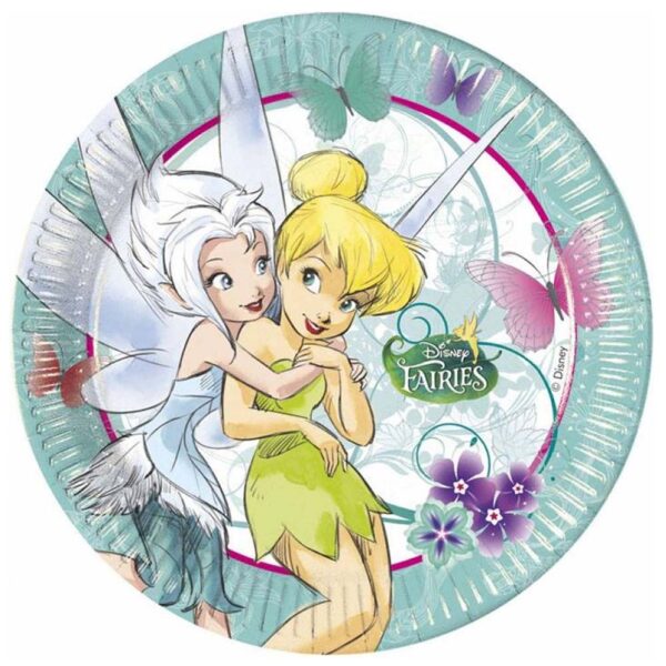 Disney Fairyland Treats, Csingiling Papírtányér 8 db-os 23 cm 
