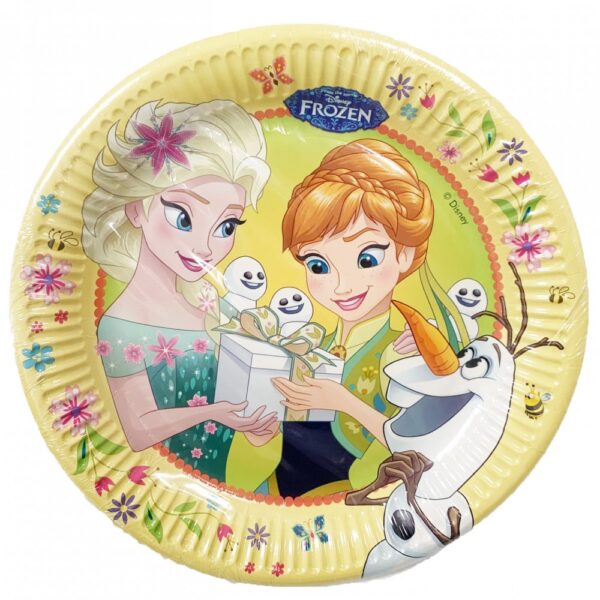 Disney Frozen Fever, Jégvarázs Papírtányér 8 db-os 23 cm 