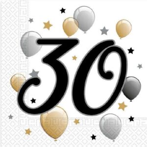 Milestone, Happy Birthday 30 szalvéta 20 db-os 33x33 cm 