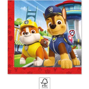 Paw Patrol Rescue Heroes, Mancs őrjárat szalvéta 20 db-os, 33x33 cm FSC 
